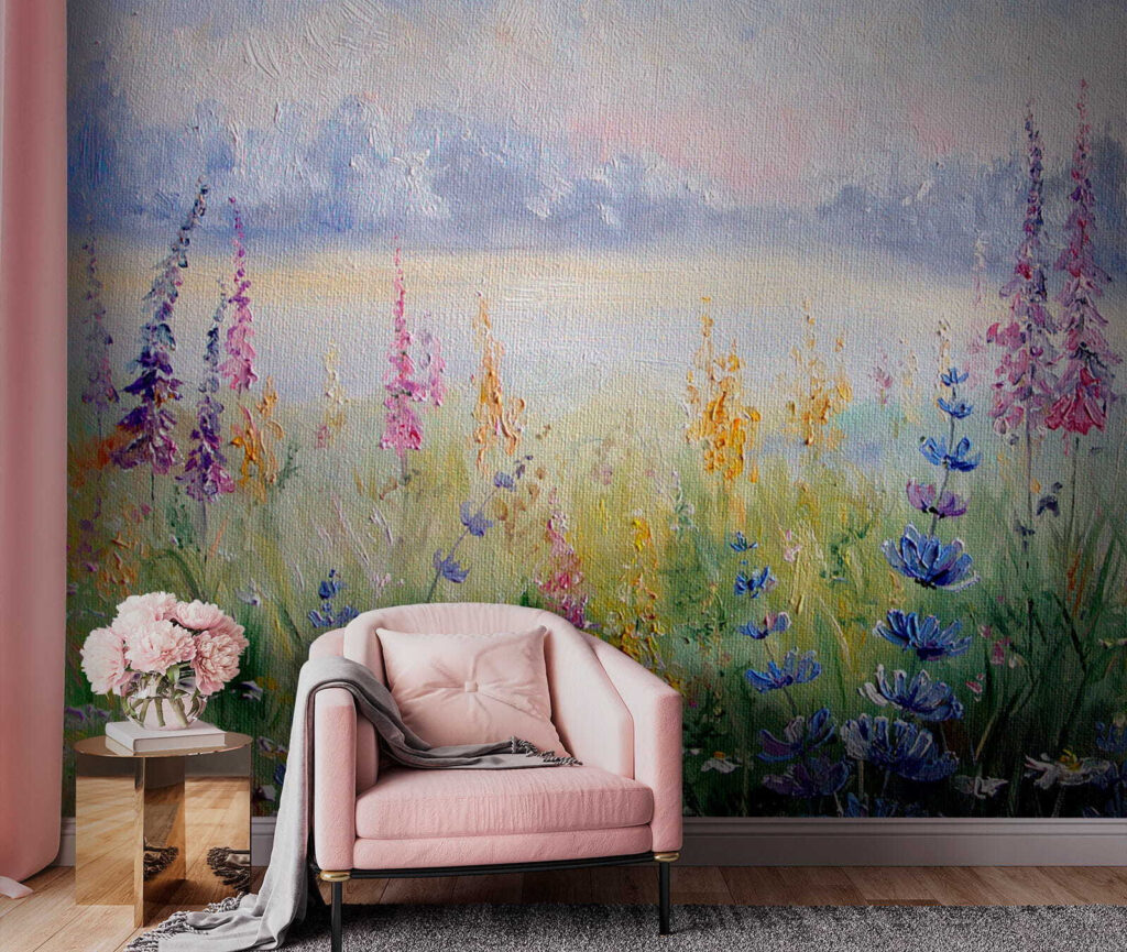 Bloemenweide aan een meer — interieur 6