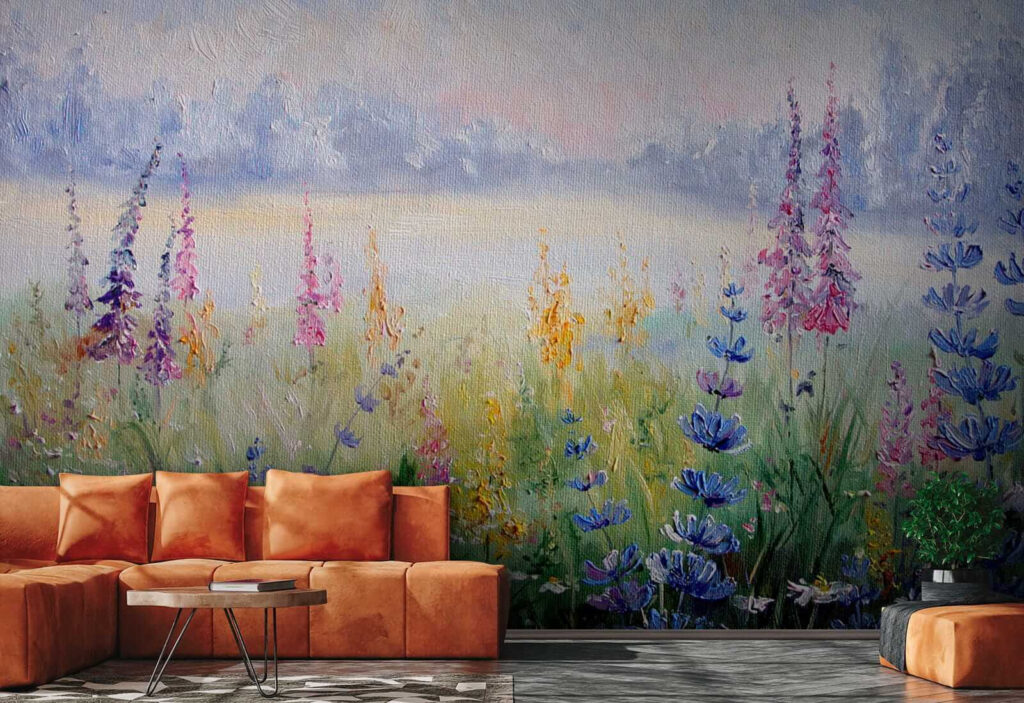Bloemenweide aan een meer — interieur 8