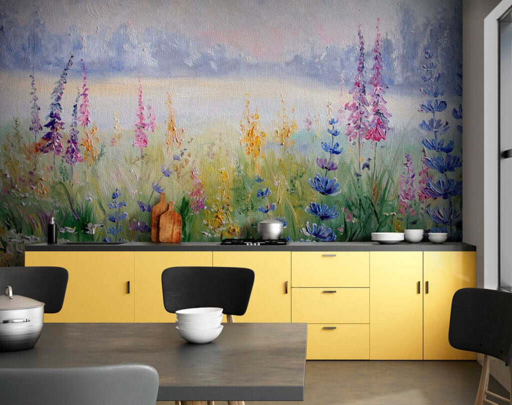 Bloemenweide aan een meer — interieur 9