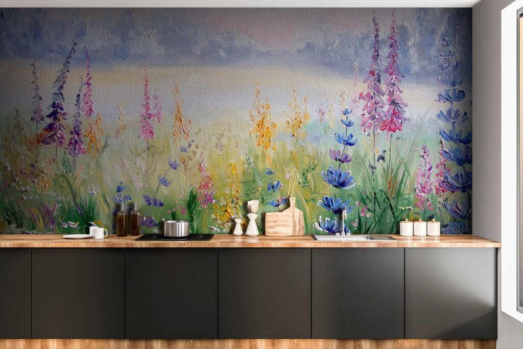 Bloemenweide aan een meer — interieur 10