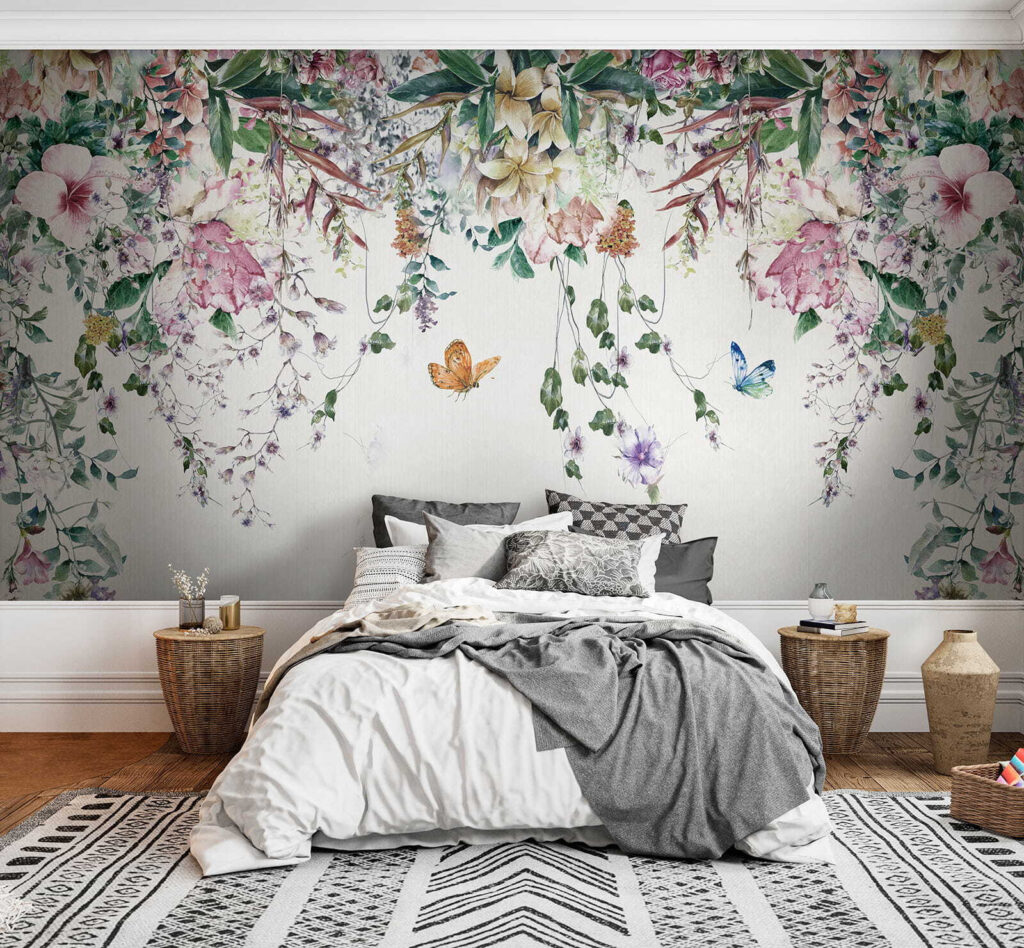 Bloemenslingers met vlinders — interieur 3