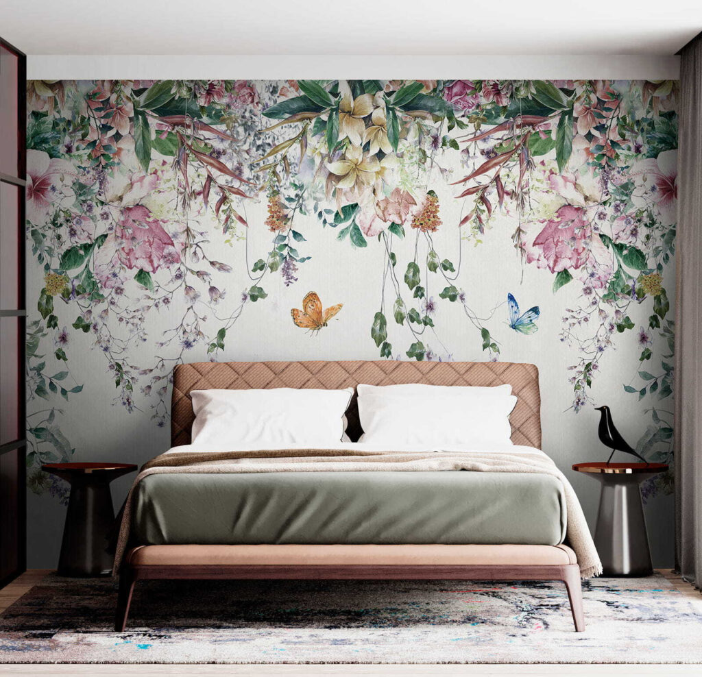 Bloemenslingers met vlinders — interieur 4