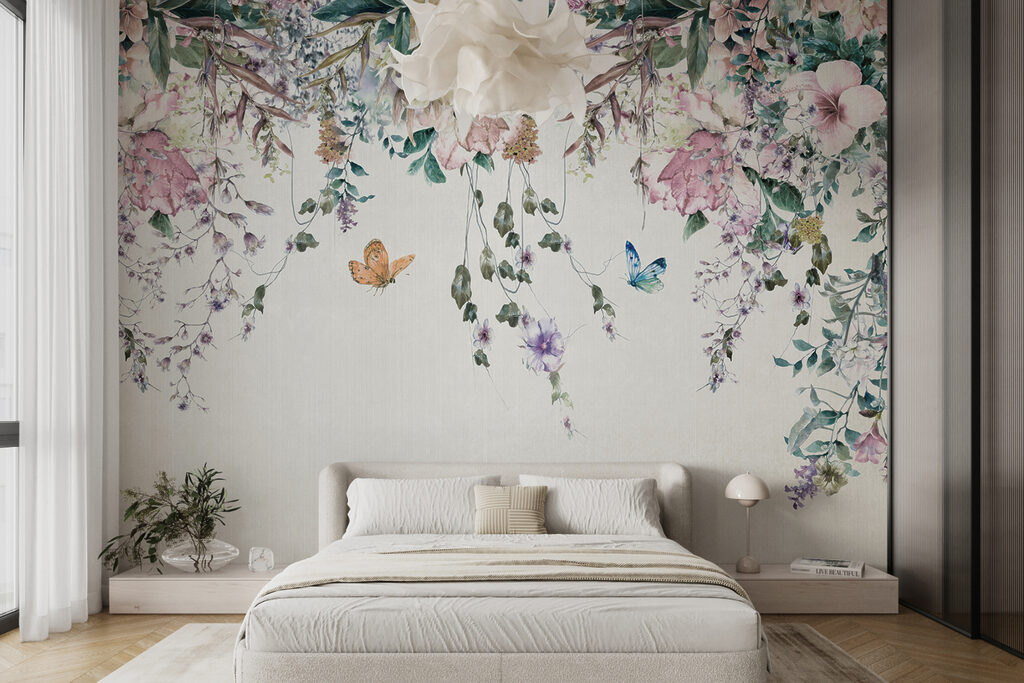Bloemenslingers met vlinders — interieur 10