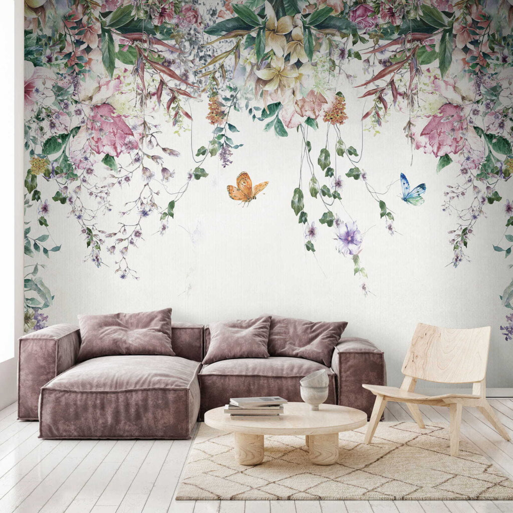Bloemenslingers met vlinders — interieur 6
