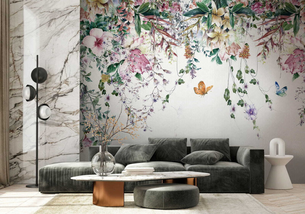 Bloemenslingers met vlinders — interieur 7