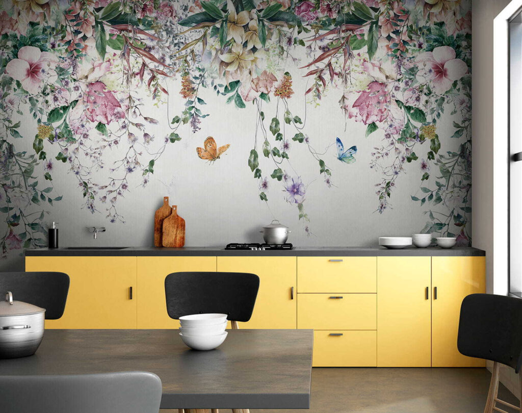 Bloemenslingers met vlinders — interieur 8