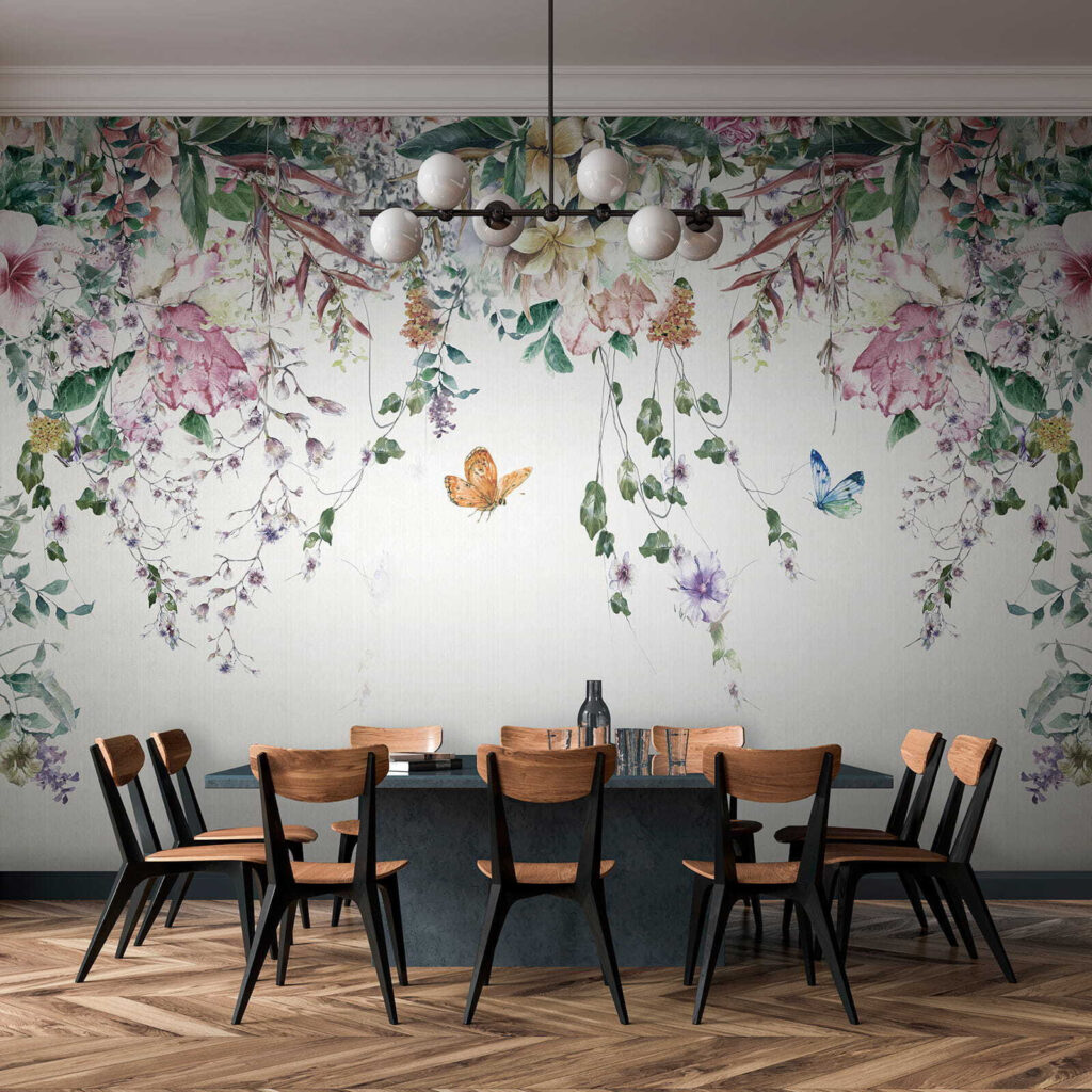 Bloemenslingers met vlinders — interieur 9