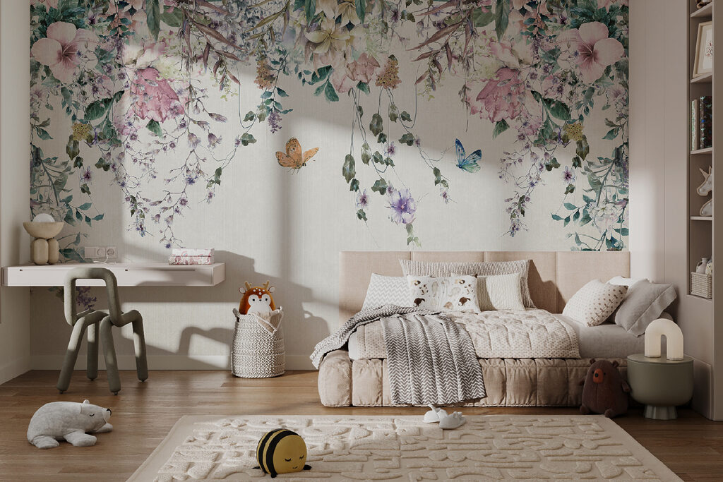 Bloemenslingers met vlinders — interieur 12