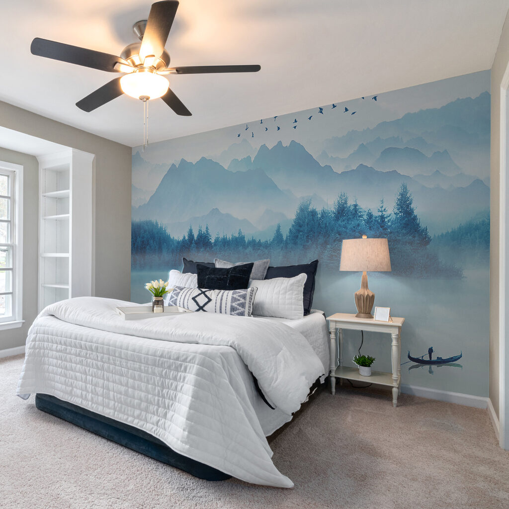 Bootje op blauw bergwater — interieur 4