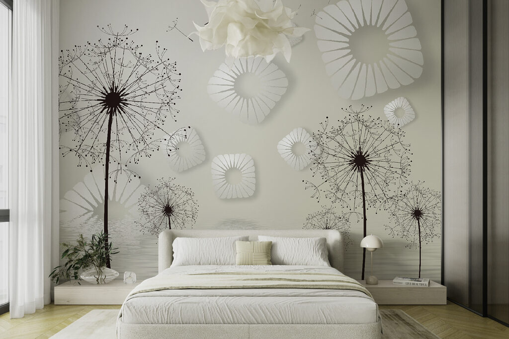 Pluisbollen voor witte bloemvormen — interieur 3