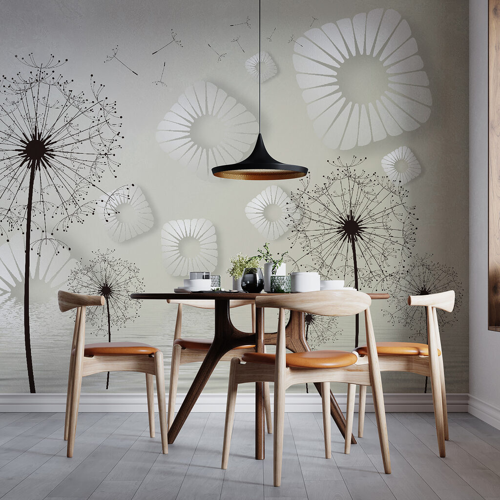 Pluisbollen voor witte bloemvormen — interieur 2