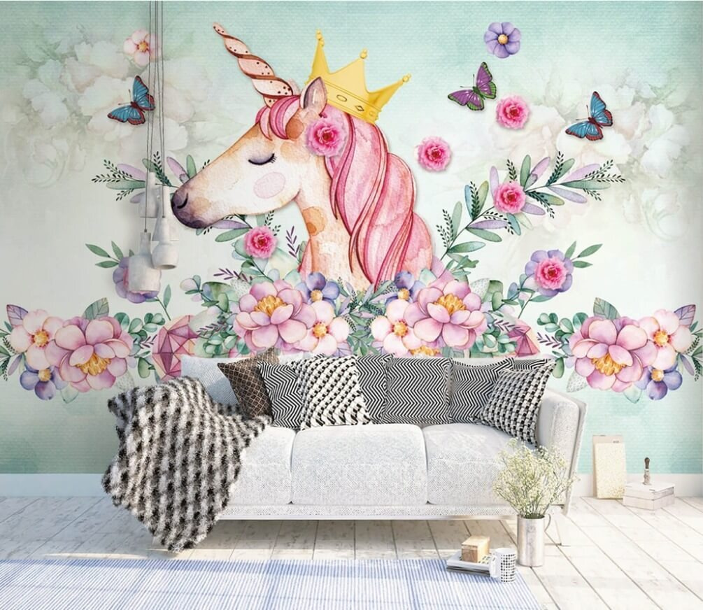 Eenhoorn met bloemenkroon — interieur 2