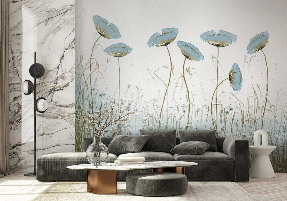 Schilderij van bloemen in een veld — interieur 3
