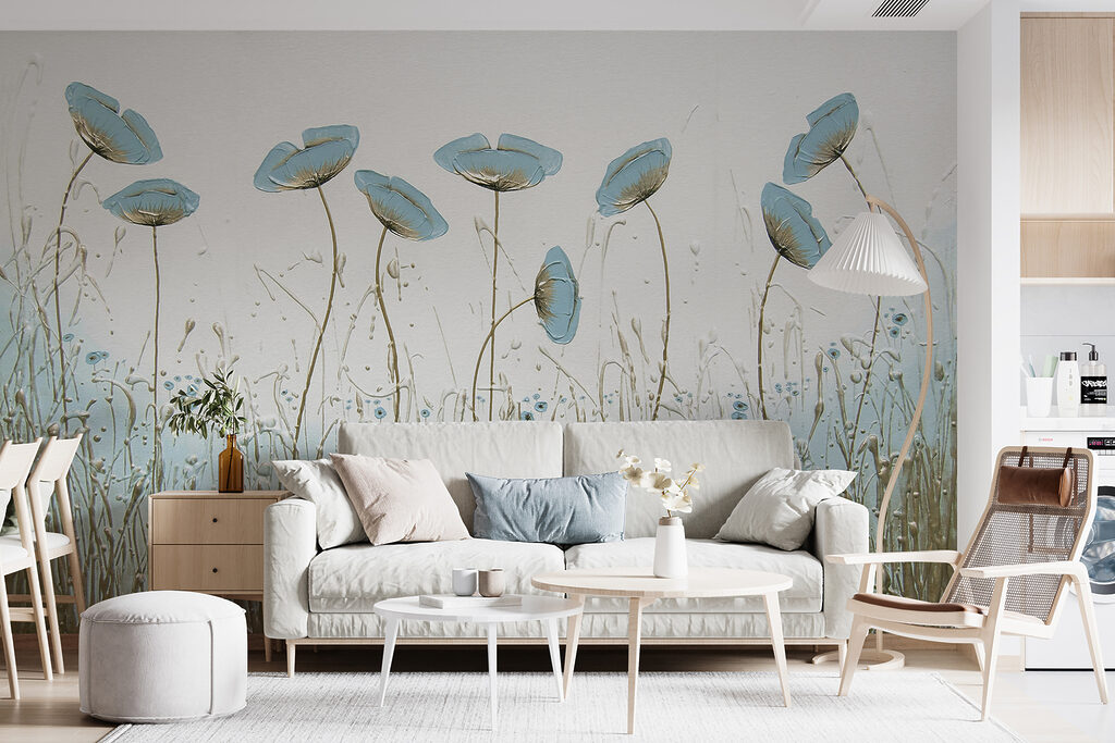 Schilderij van bloemen in een veld — interieur 8
