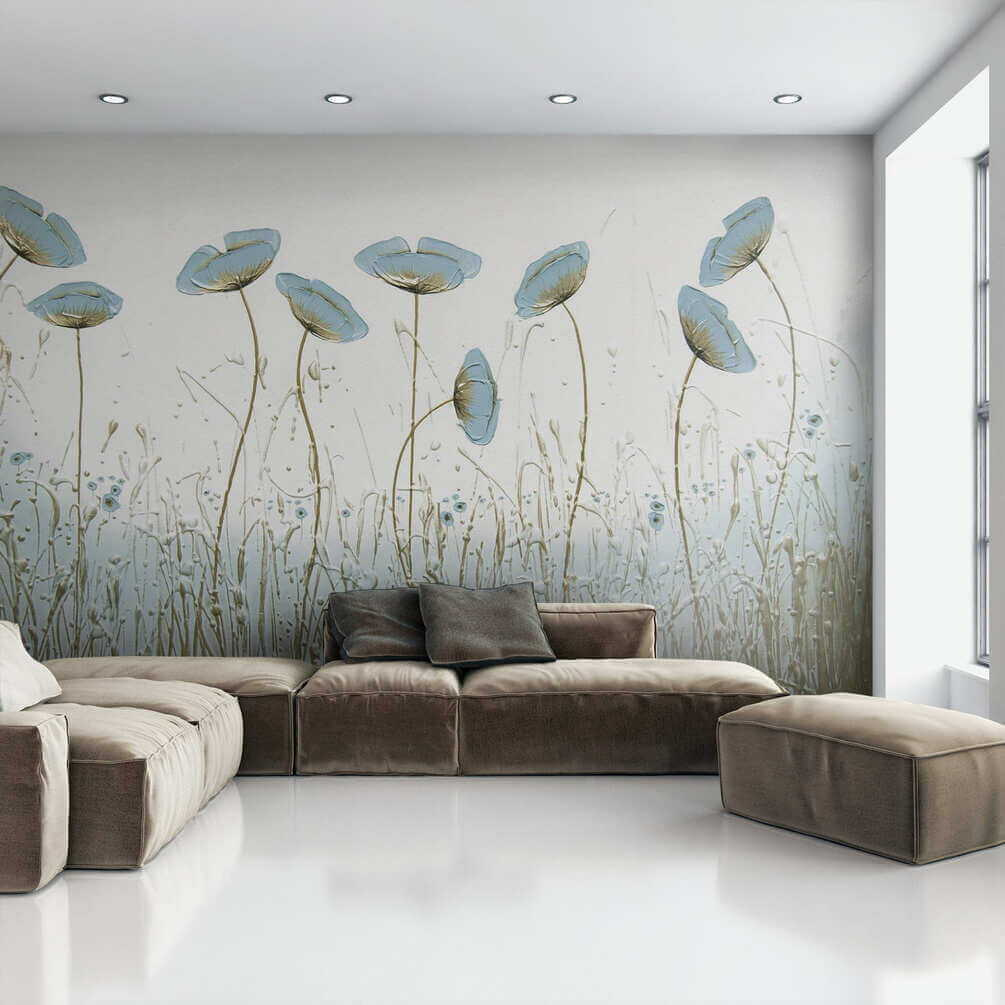 Schilderij van bloemen in een veld — interieur 4