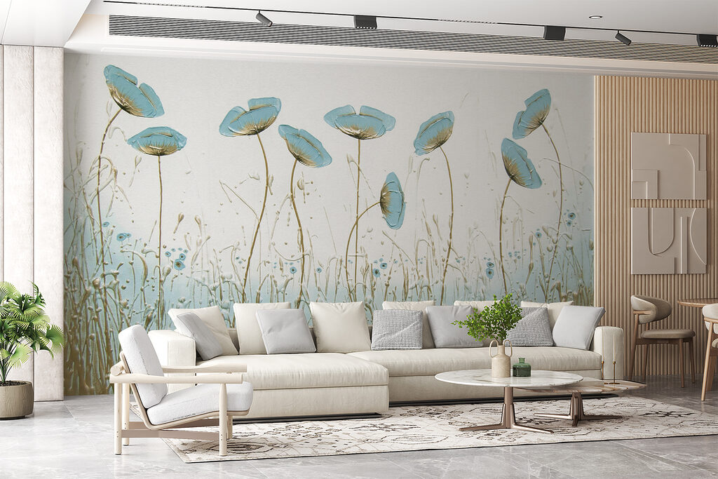 Schilderij van bloemen in een veld — interieur 9