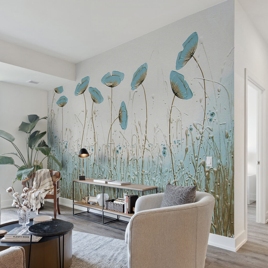 Schilderij van bloemen in een veld — interieur 10
