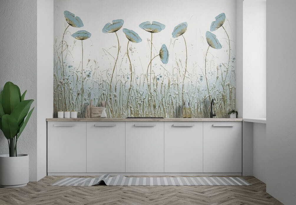 Schilderij van bloemen in een veld — interieur 6