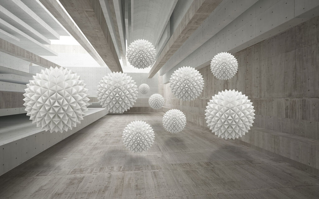 Stekelbollen in een betongang — volledig ontwerp