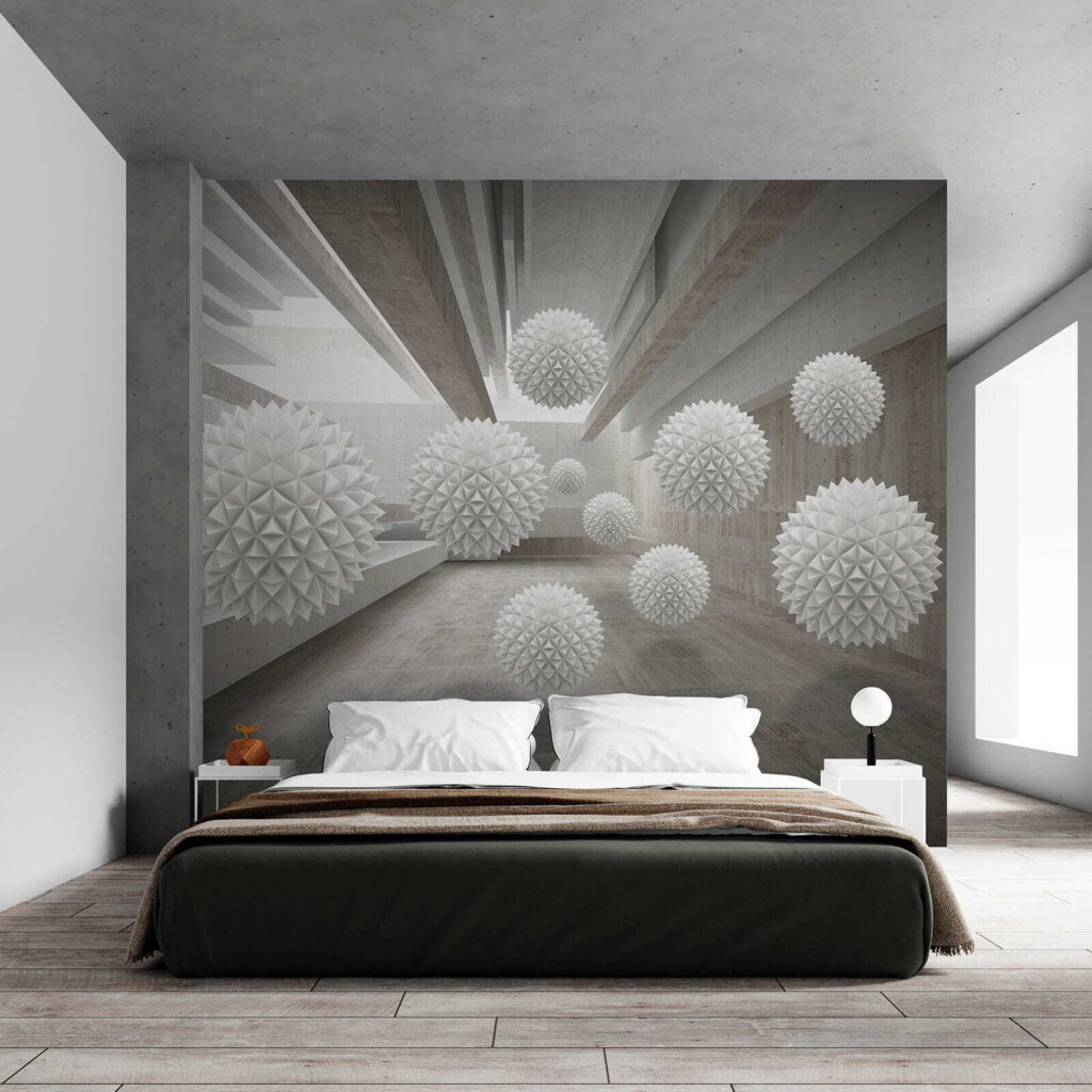 Stekelbollen in een betongang — interieur 2