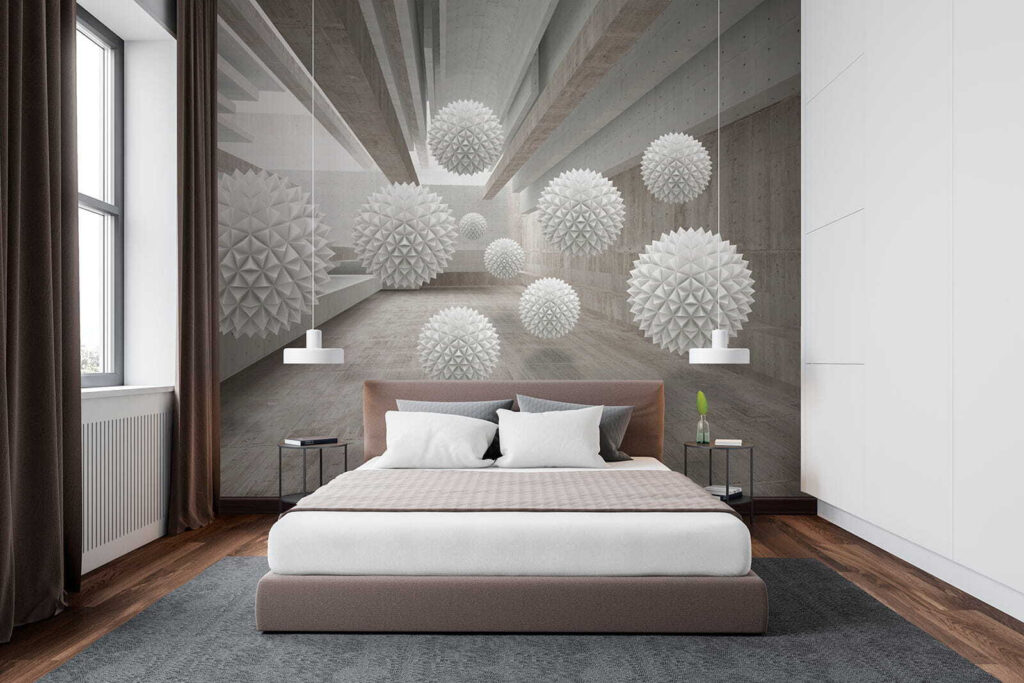 Stekelbollen in een betongang — interieur 1