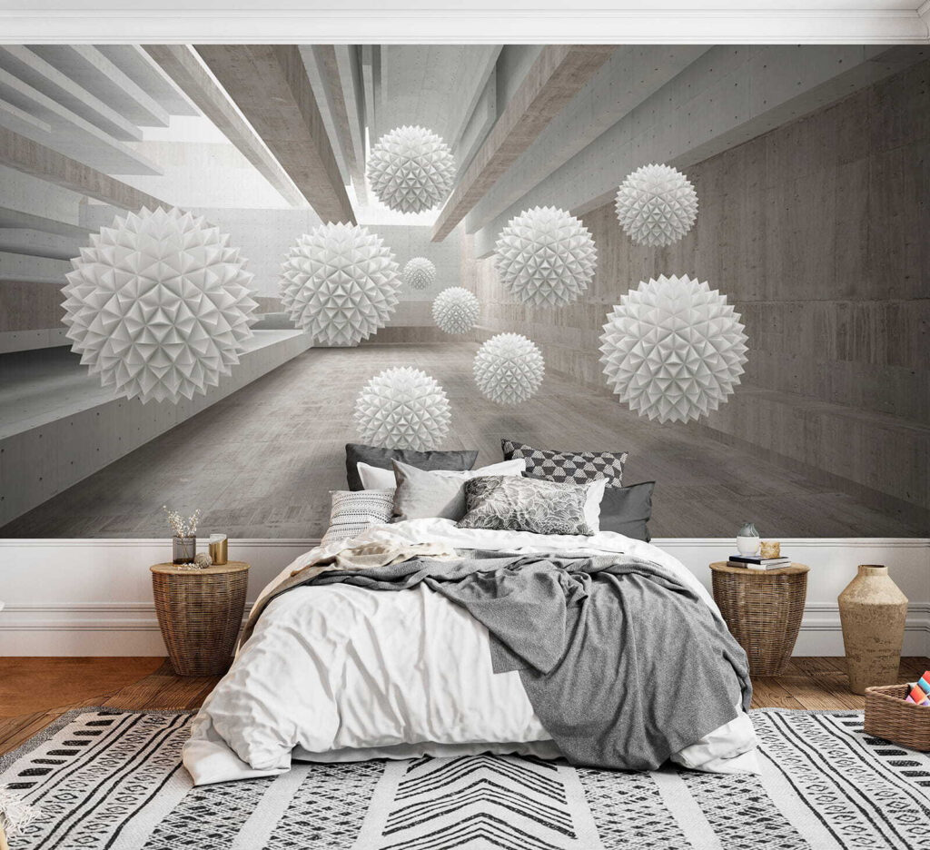 Stekelbollen in een betongang — interieur 4