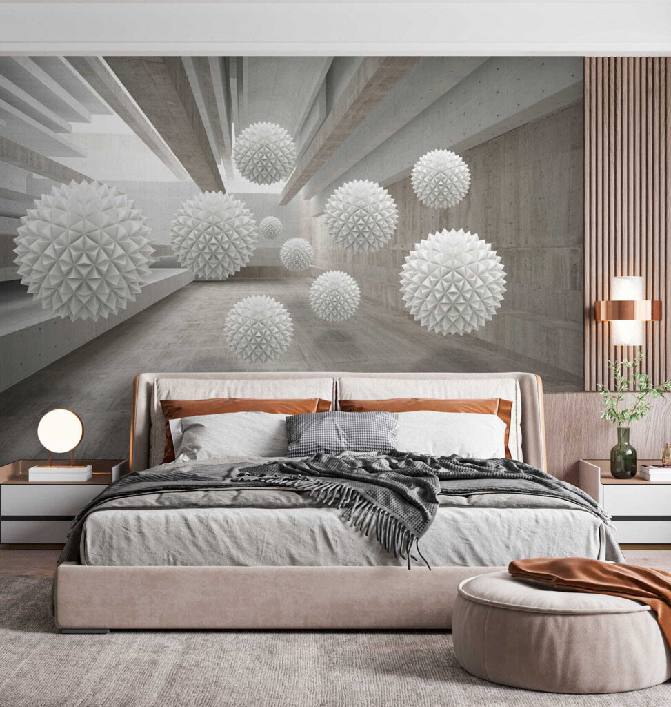 Stekelbollen in een betongang — interieur 5