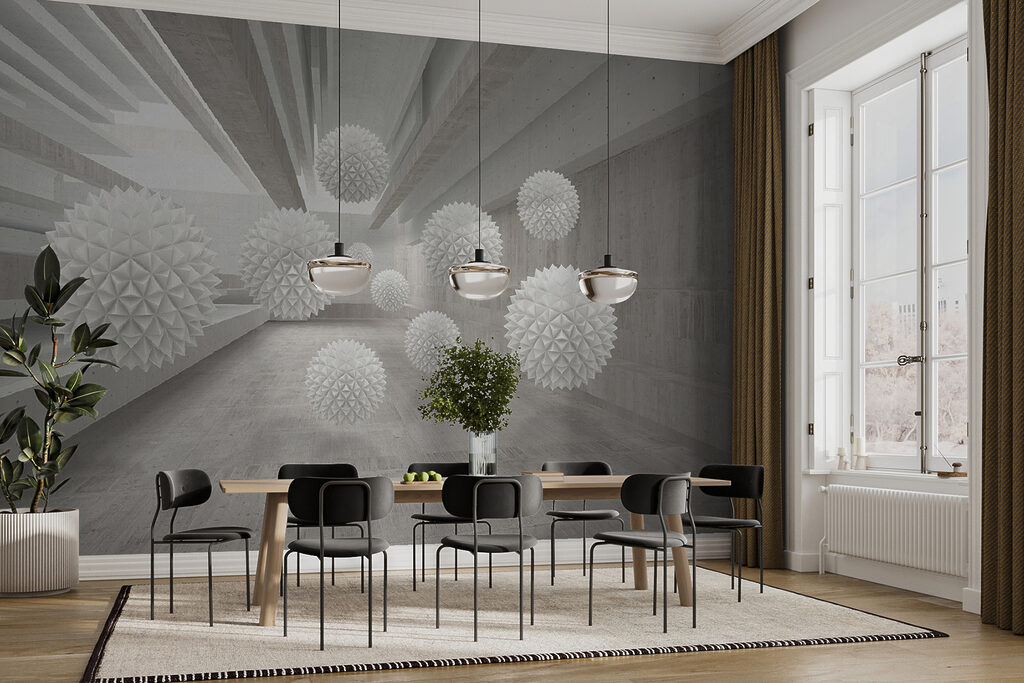 Stekelbollen in een betongang — interieur 11