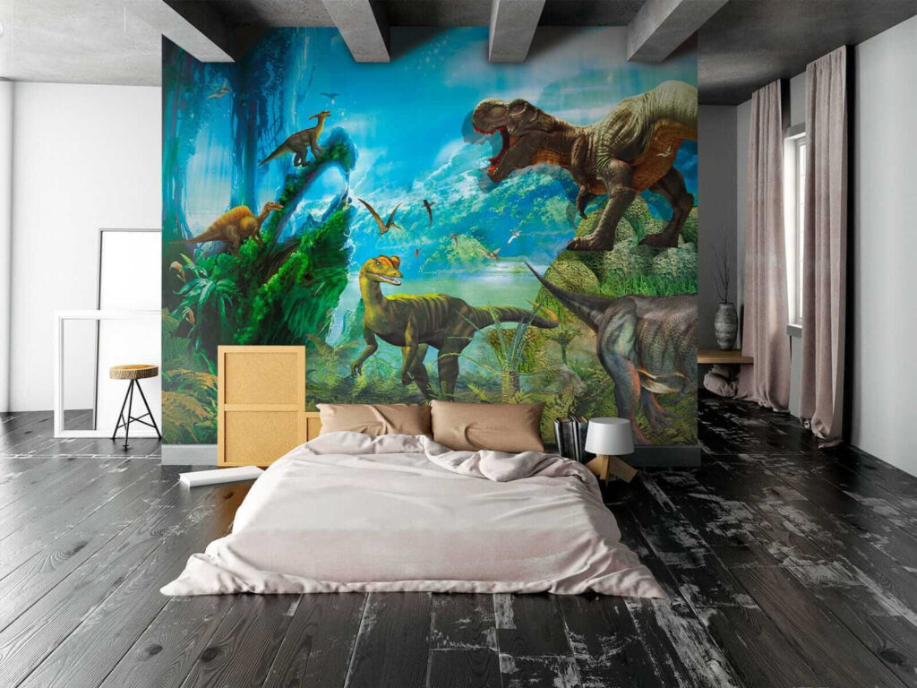 Dinosaurussen in blauwe jungle — interieur 2