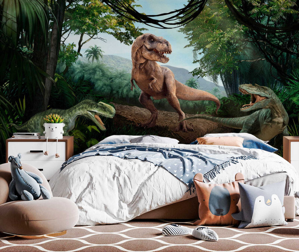 Dinosaurussen op een bosrots — interieur 2