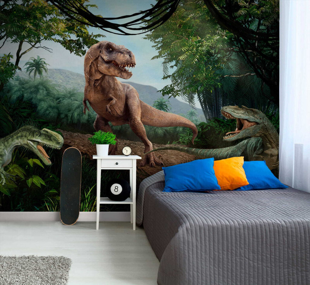 Dinosaurussen op een bosrots — interieur 1