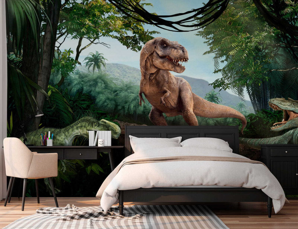 Dinosaurussen op een bosrots — interieur 4
