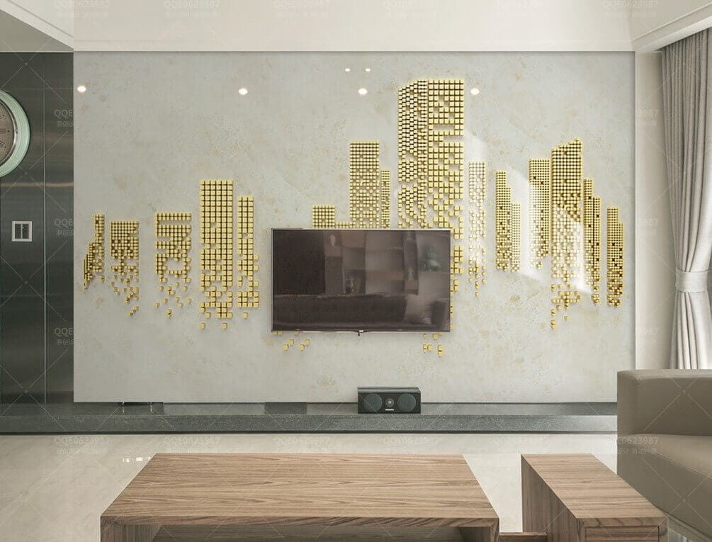 Stad in goudkleurige stippen — interieur 2