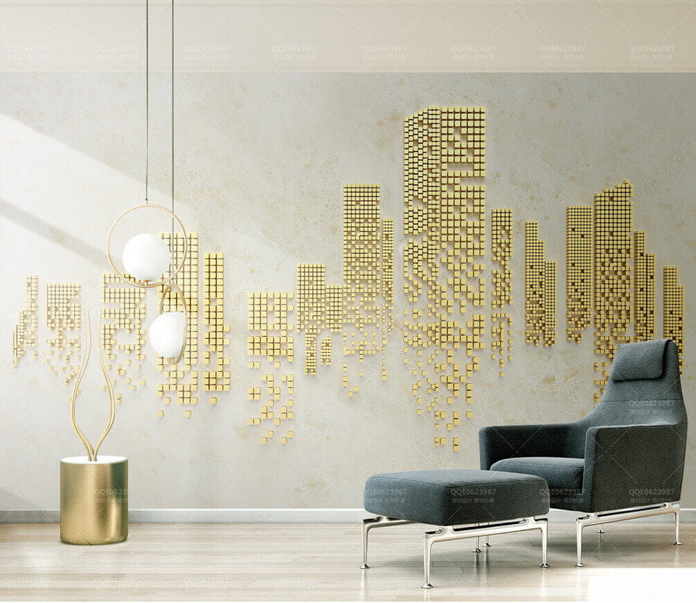 Stad in goudkleurige stippen — interieur 1
