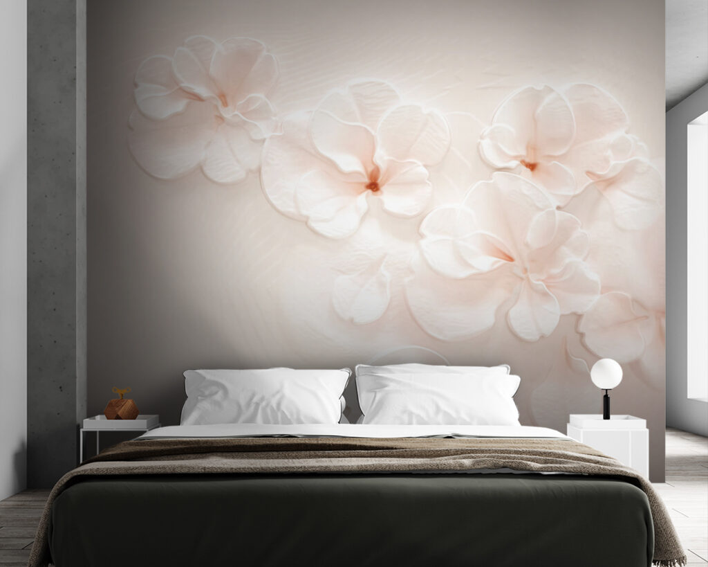 Lichtroze bloemen naast elkaar — interieur 2