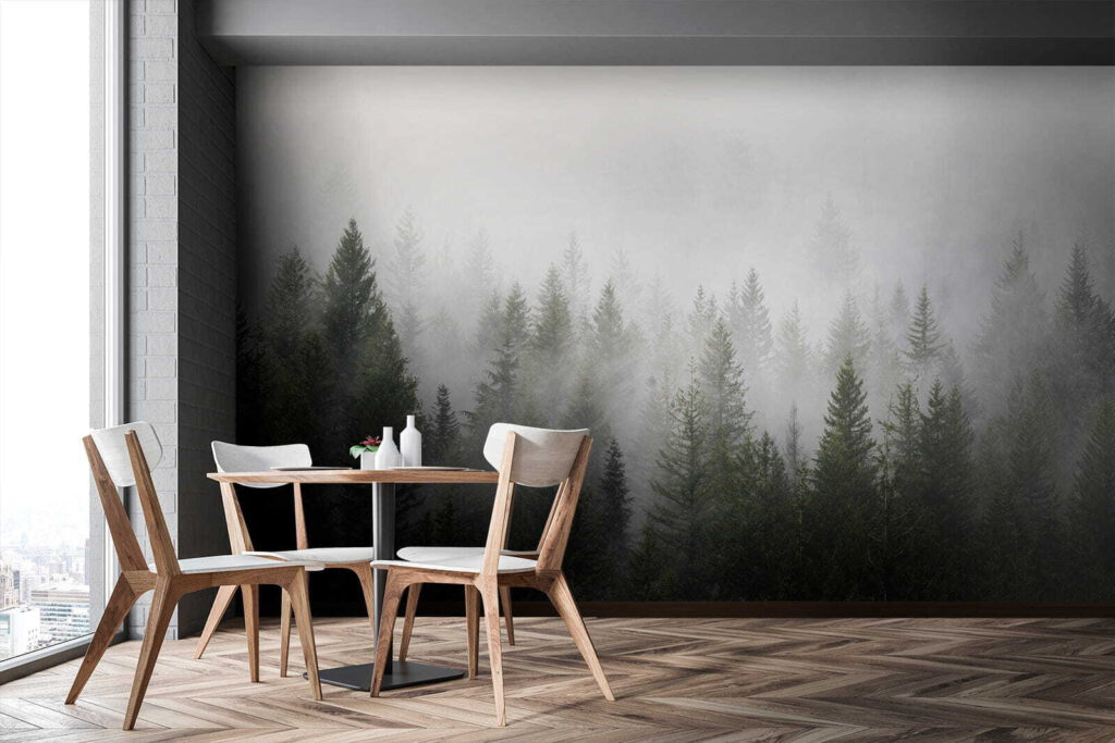 Dennen aan een mistgrens — interieur 7