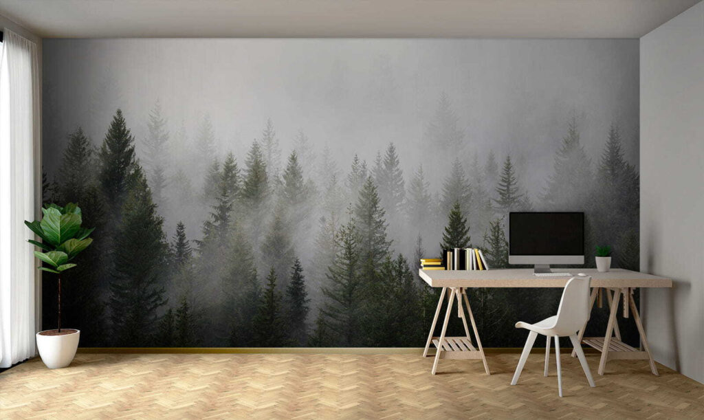 Dennen aan een mistgrens — interieur 9