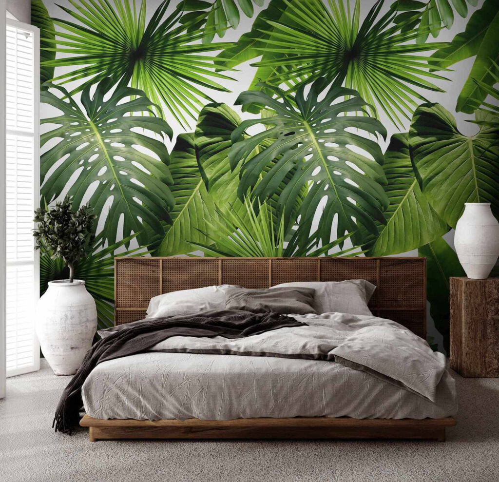Bladeren in helder lentegroen — interieur 2