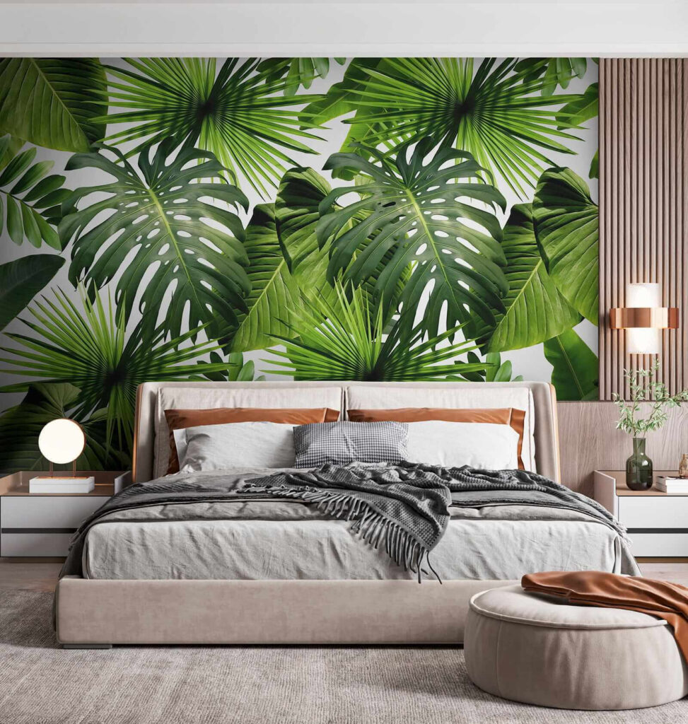 Bladeren in helder lentegroen — interieur 4