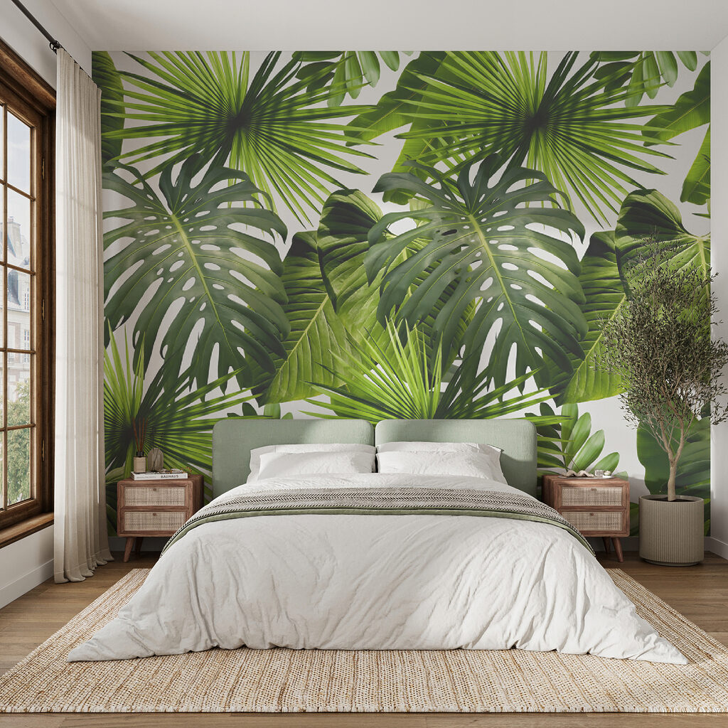 Bladeren in helder lentegroen — interieur 9