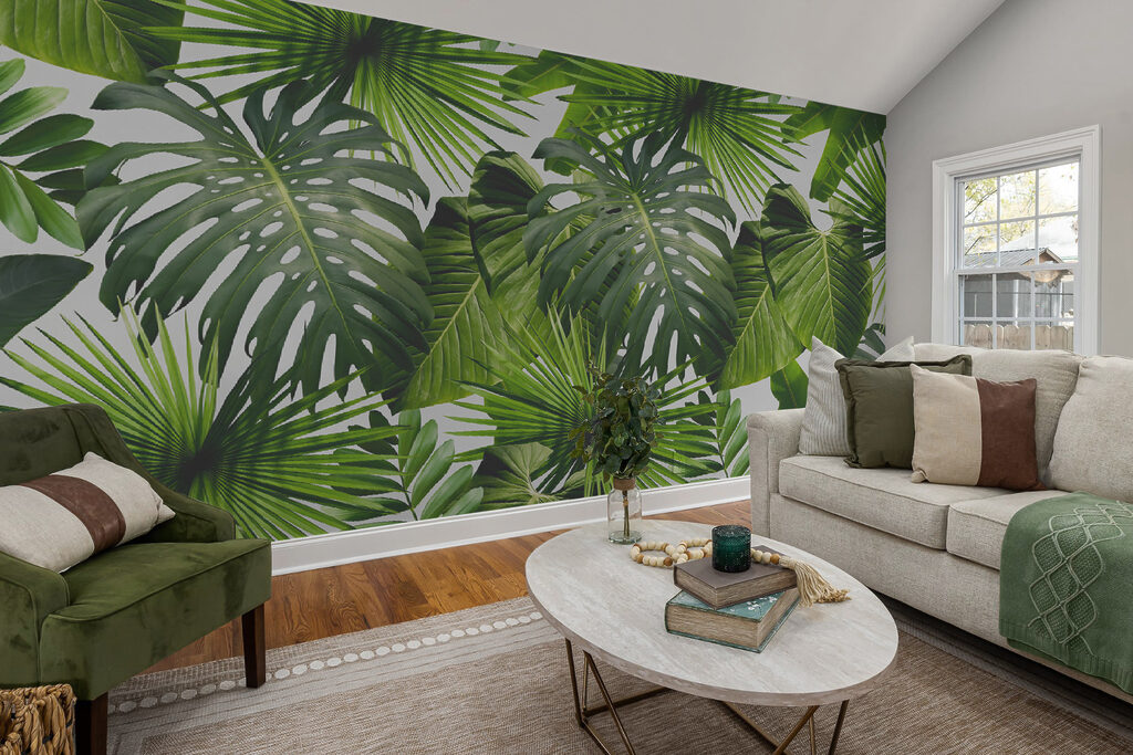 Bladeren in helder lentegroen — interieur 10