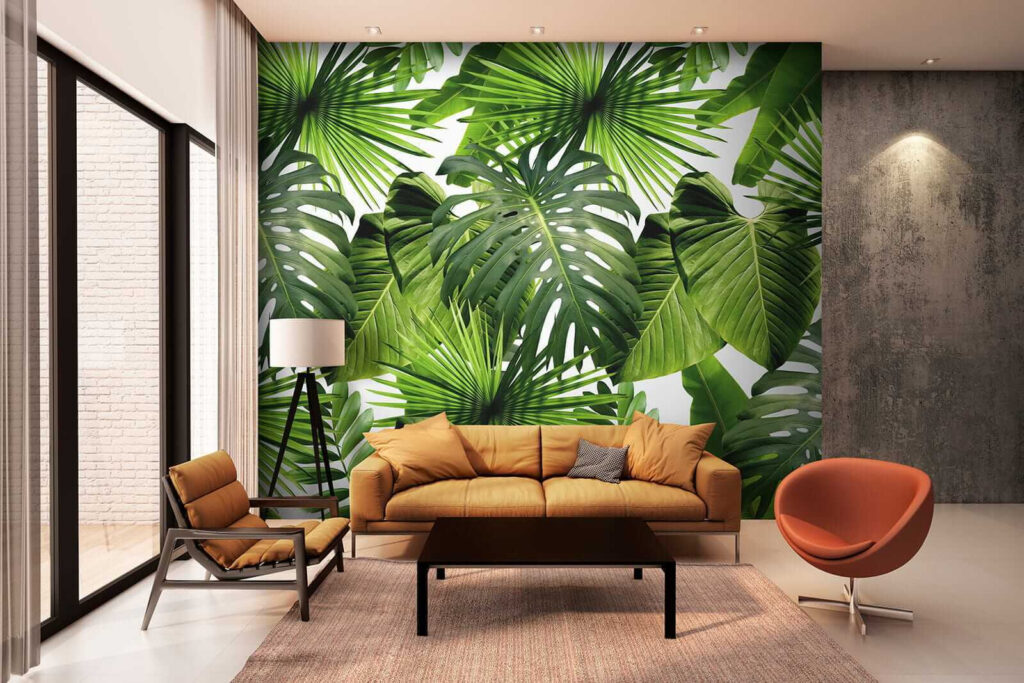 Bladeren in helder lentegroen — interieur 6