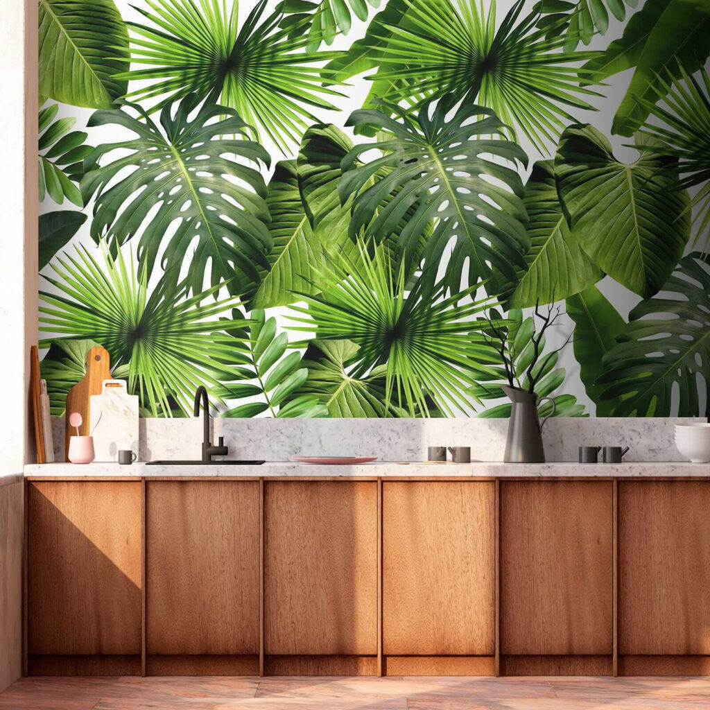 Bladeren in helder lentegroen — interieur 7