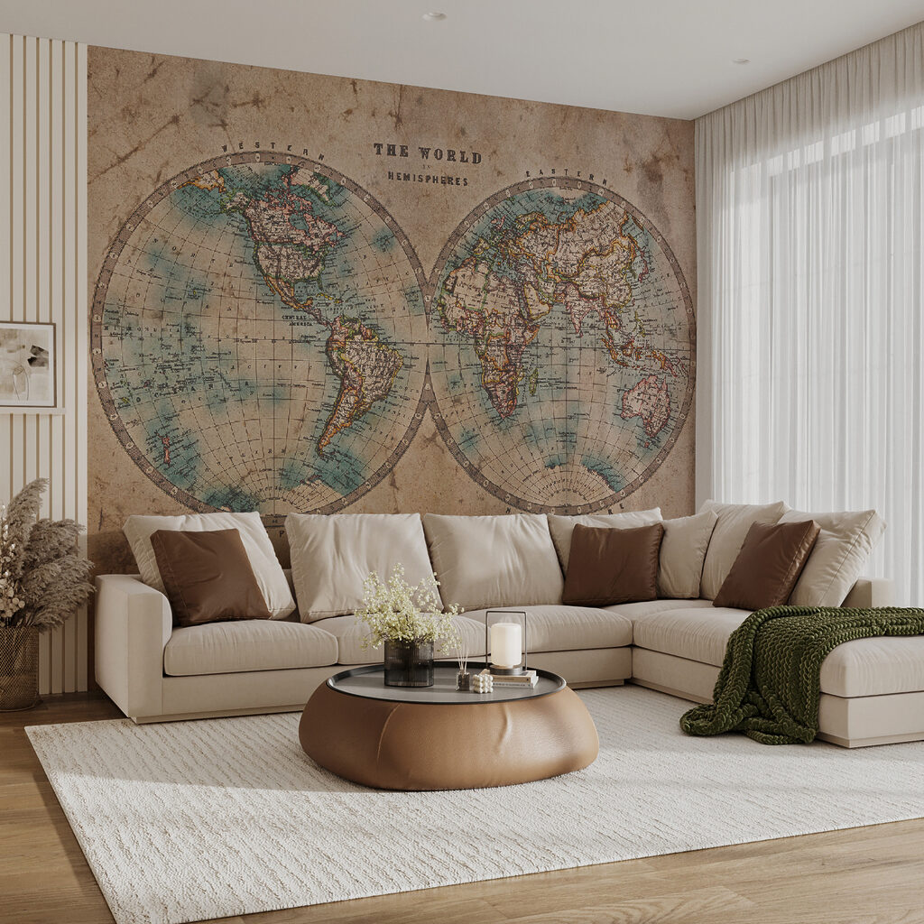 Wereldbollen in oude zandtinten — interieur 2
