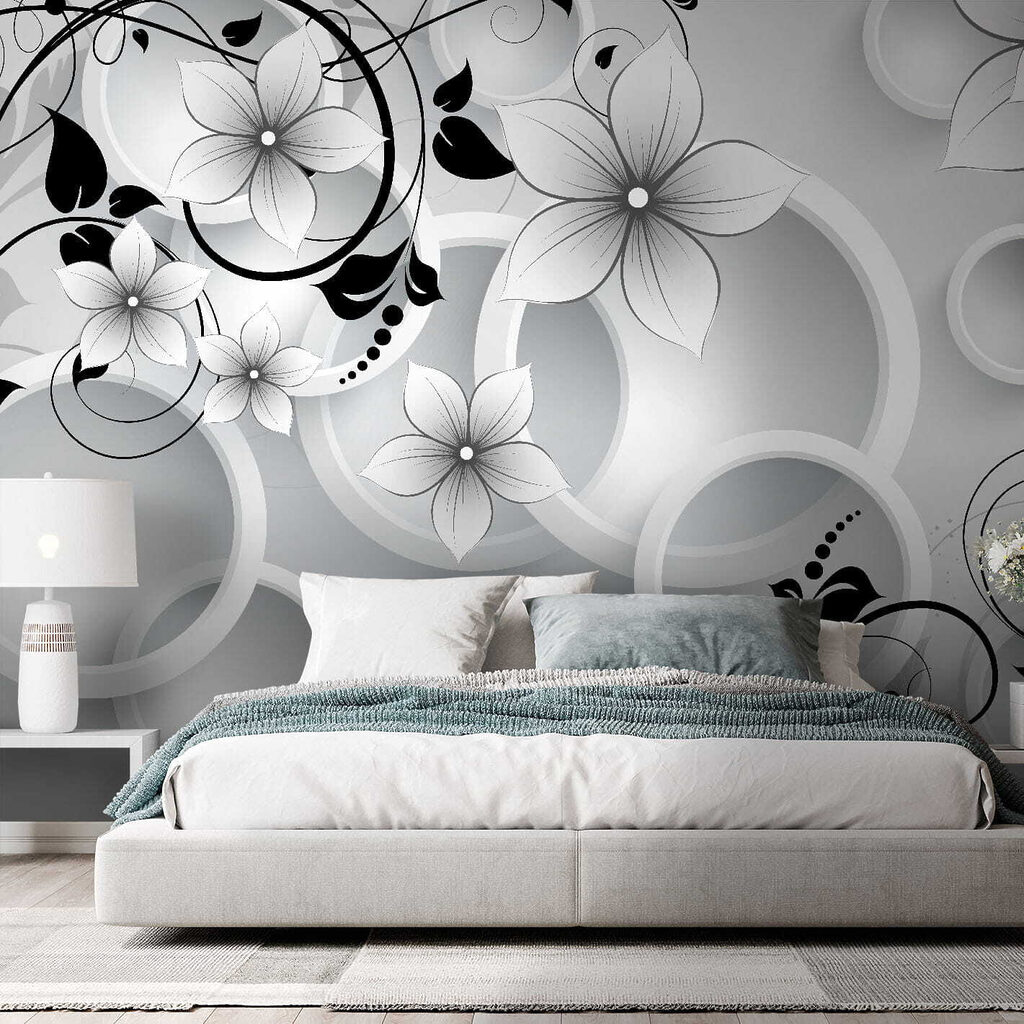 Elegant bloemmotief met cirkelvormige patronen — interieur 3