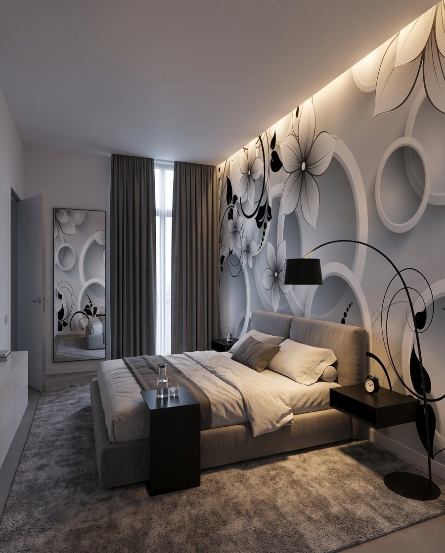 Bloemen tussen witte ringen — interieur 2