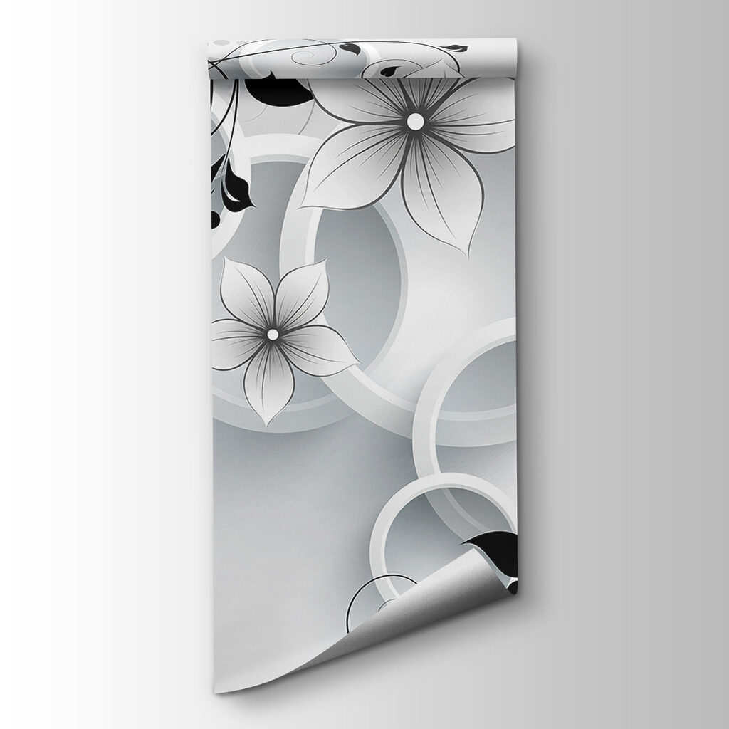 Elegant bloemmotief met cirkelvormige patronen — productweergave