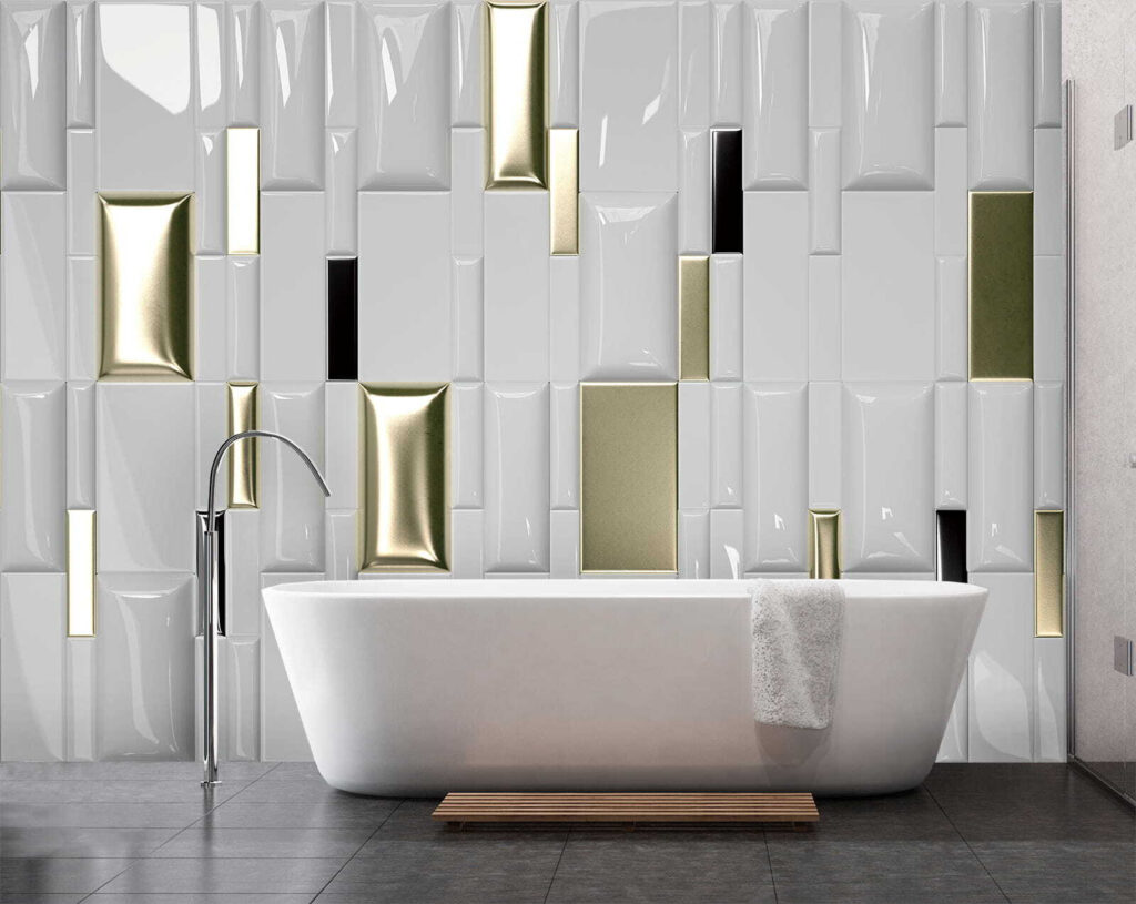 Rechthoeken met glanzende nissen — interieur 3
