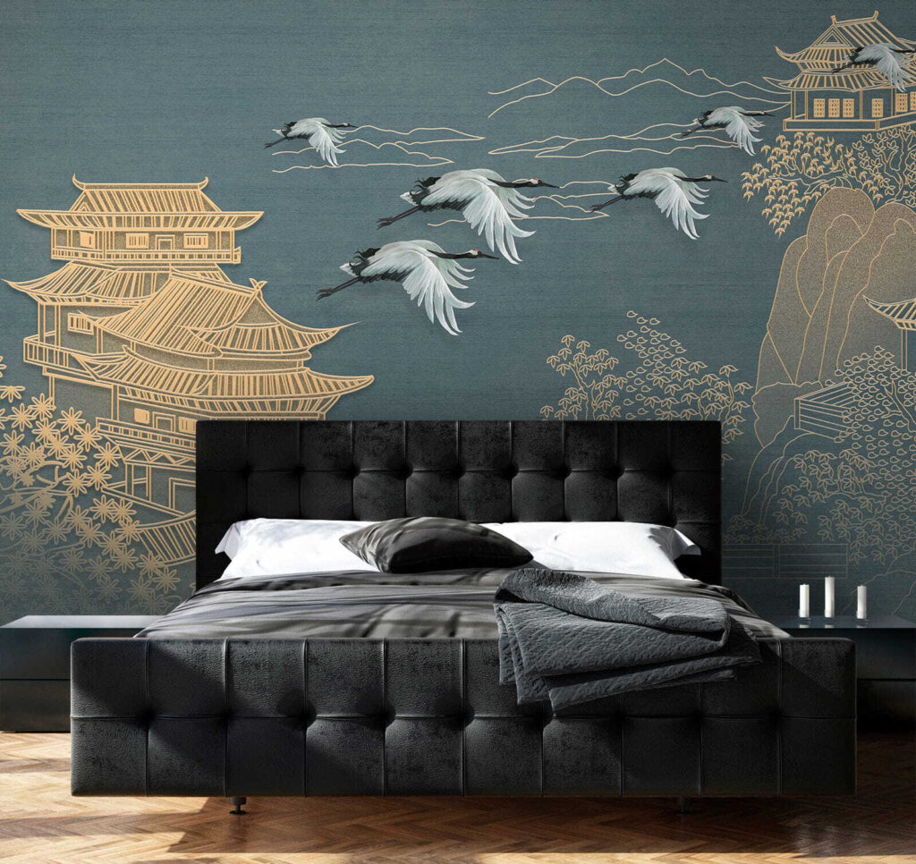 Kraanvogels tussen gouden pagoden — interieur 3