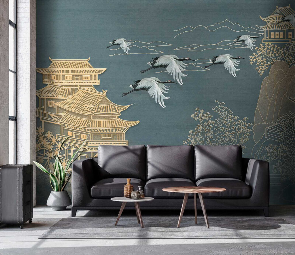 Kraanvogels tussen gouden pagoden — interieur 7